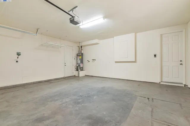 a view of a backyard with plants and tree