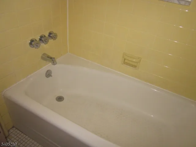 a bathroom with a tub