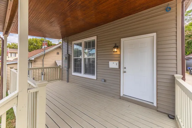 a view of backyard of house