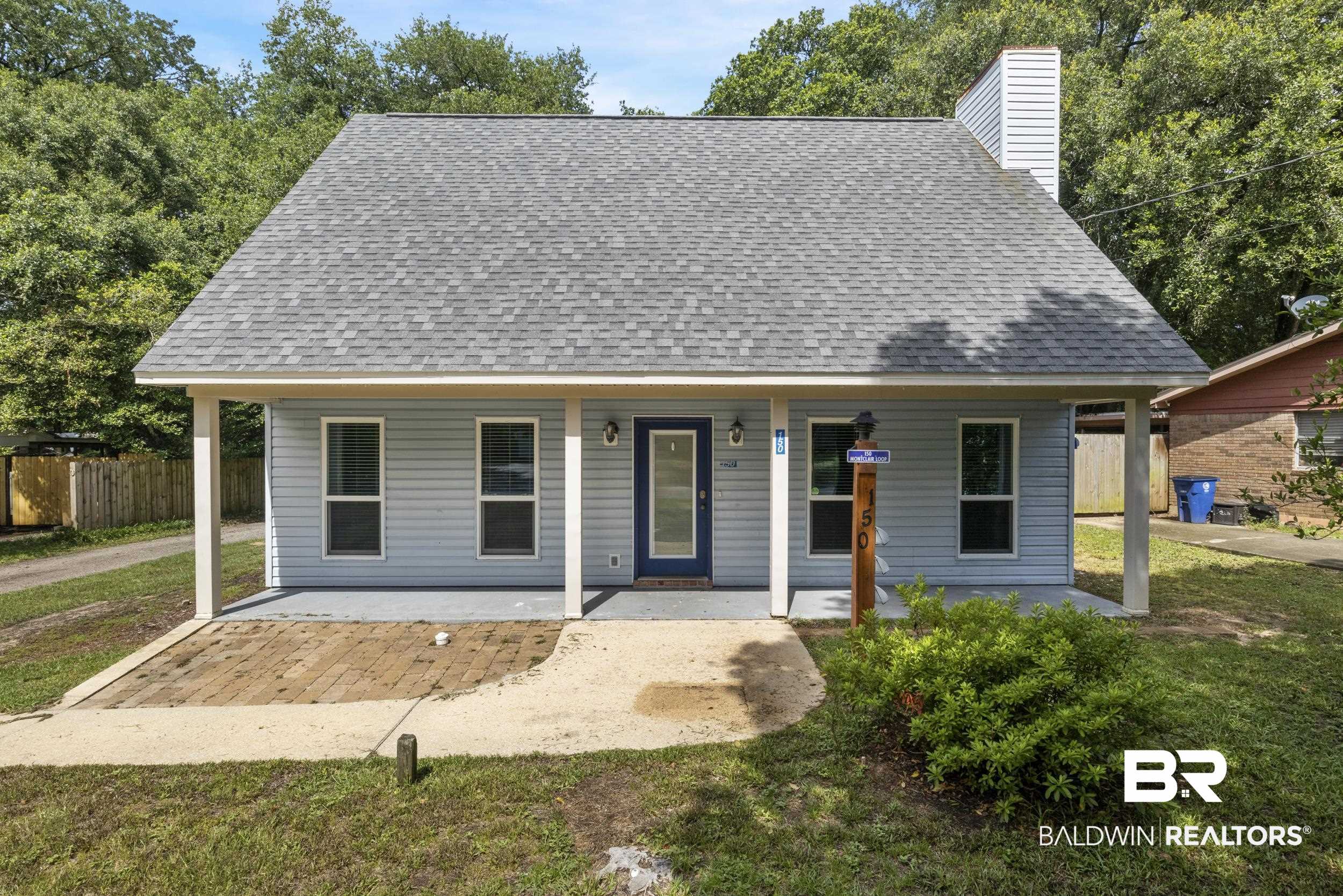 View of front of home with a porch