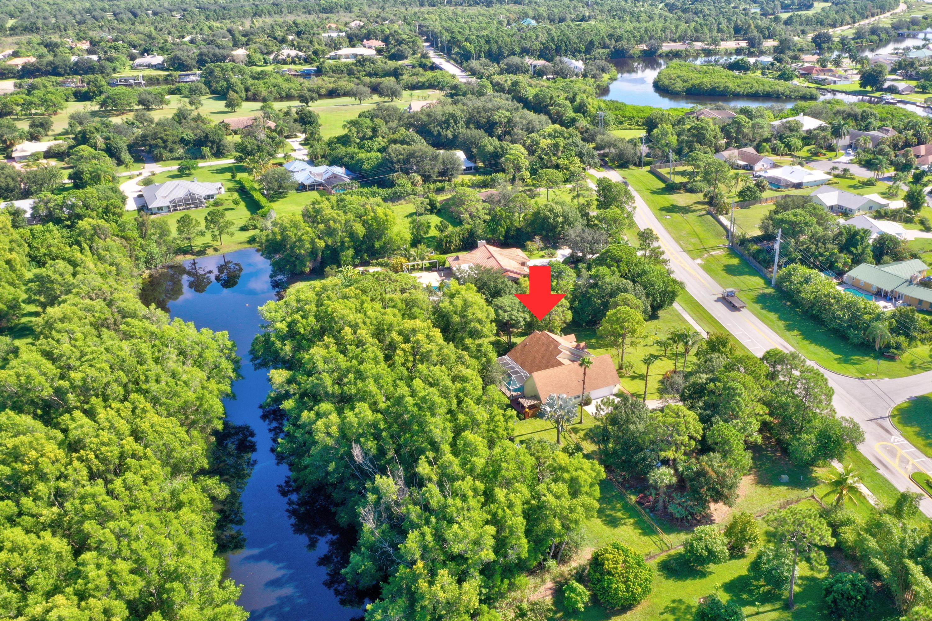 2820 Southwest Murphy Road Palm City, FL 34990 - Photo 39 of 40 AERIAL WITH POND