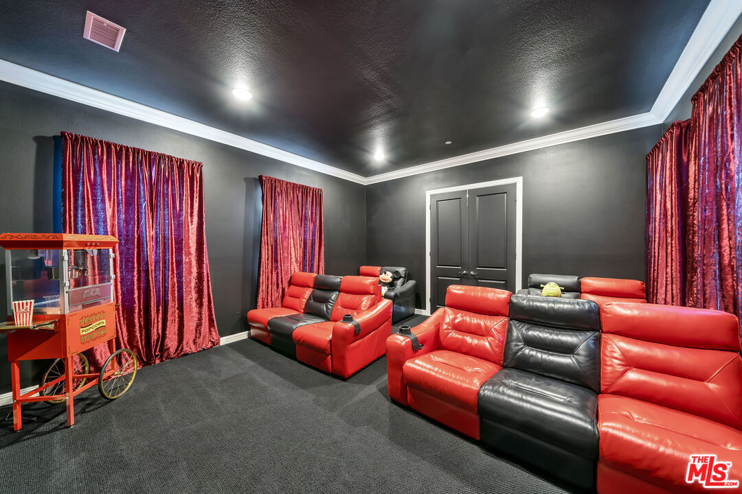 7313 Rocky Top Circle Moorpark, CA 93021 - Photo 20 of 33 a projector room with furniture and a projector