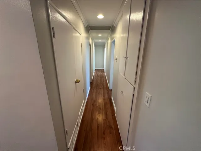 a view of hallway with stairs