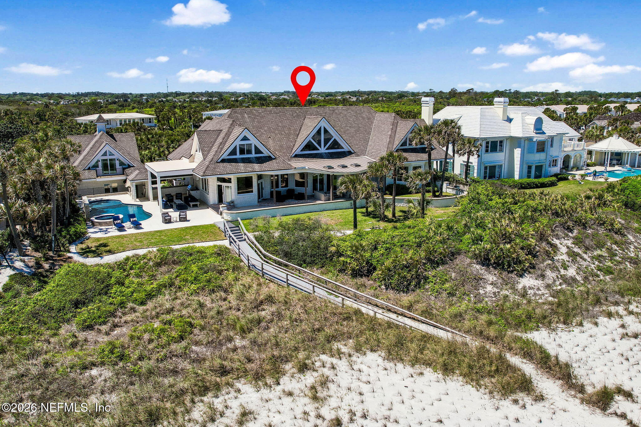 4 Ocean Ridge Court Ponte Vedra Beach, FL 32082 - Photo 116 of 132 a view of a house with a big yard and large trees
