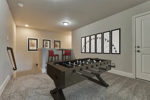 a room with lots of chairs and mirrors