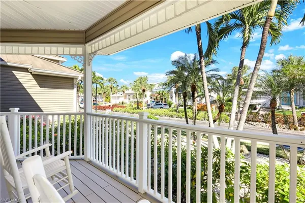 a view of a balcony with lake view