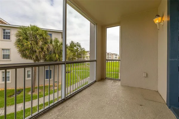 a view of a balcony