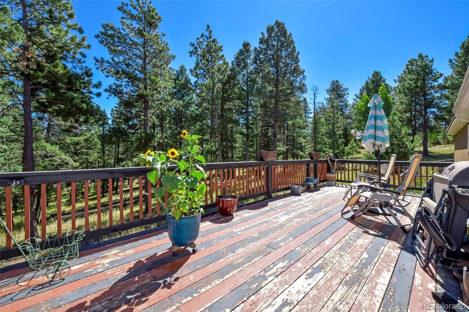 44 Southpark Road Florissant, CO 80816 - Photo 32 of 39 a view of a two chairs on the roof deck