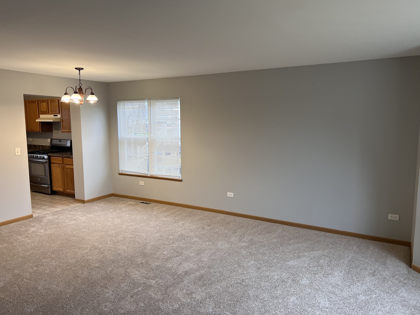 25838 Geranium Lane Monee, IL 60449 - Photo 9 of 21 an empty room with chandelier fan and windows
