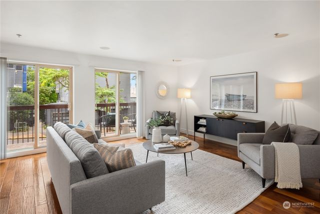 a view of balcony with furniture