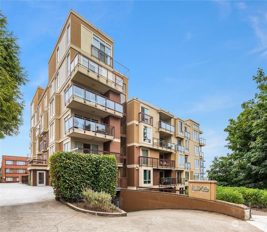 a front view of a building