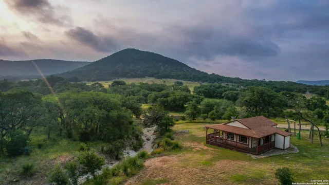 a view of a lake in middle of the forest