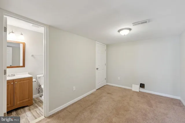 a view of an empty room