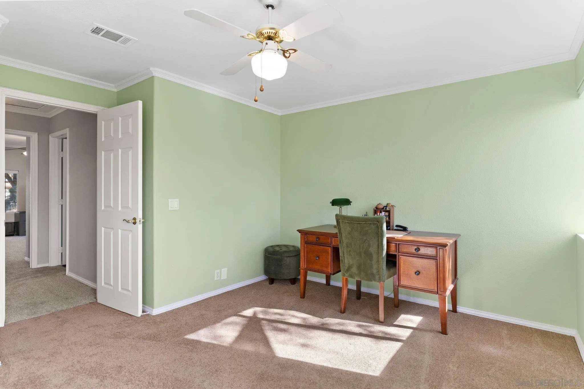 1267 Palomino Road Fallbrook, CA 92028 - Photo 14 of 34 a workspace with furniture and a chandelier