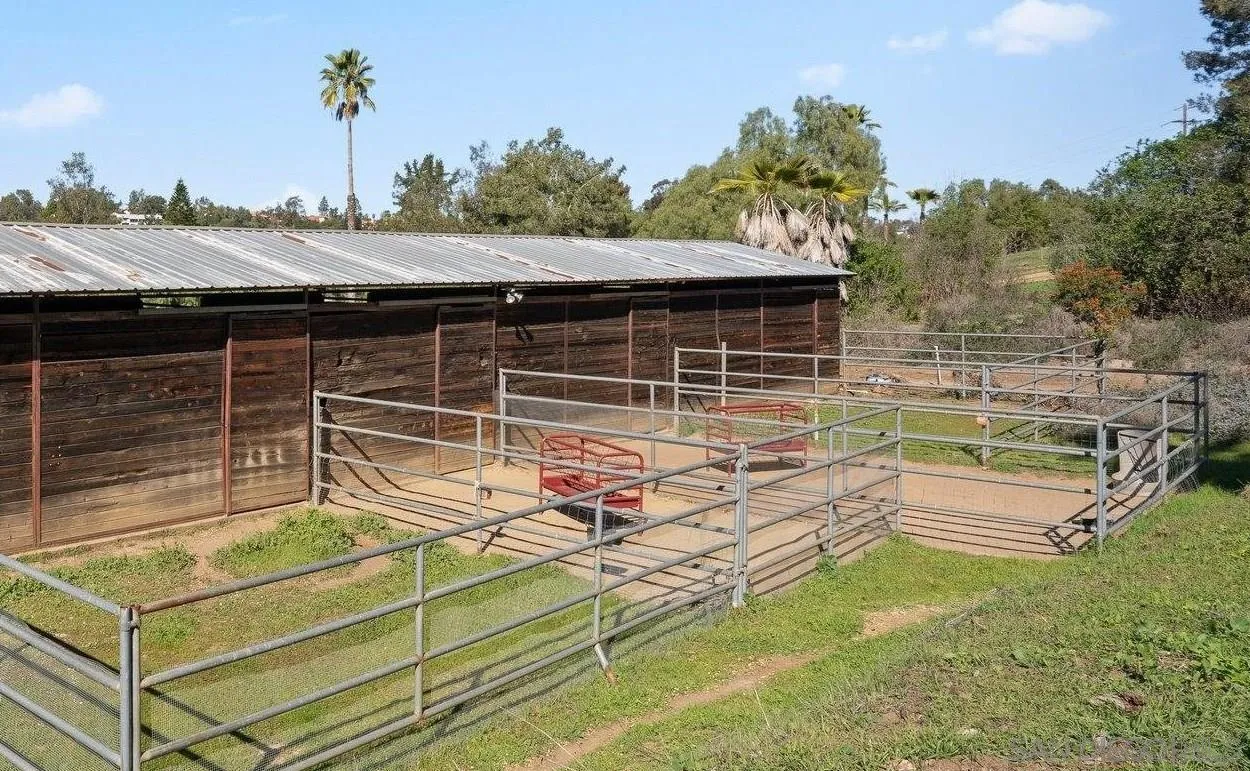 1267 Palomino Road Fallbrook, CA 92028 - Photo 33 of 34 a view of a backyard with a small pool and sitting area