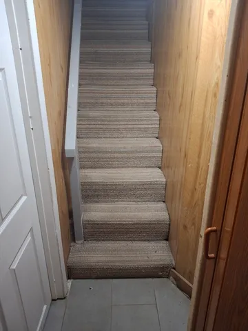 a bathroom with a mirror