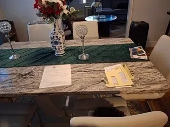 a view of table and chair