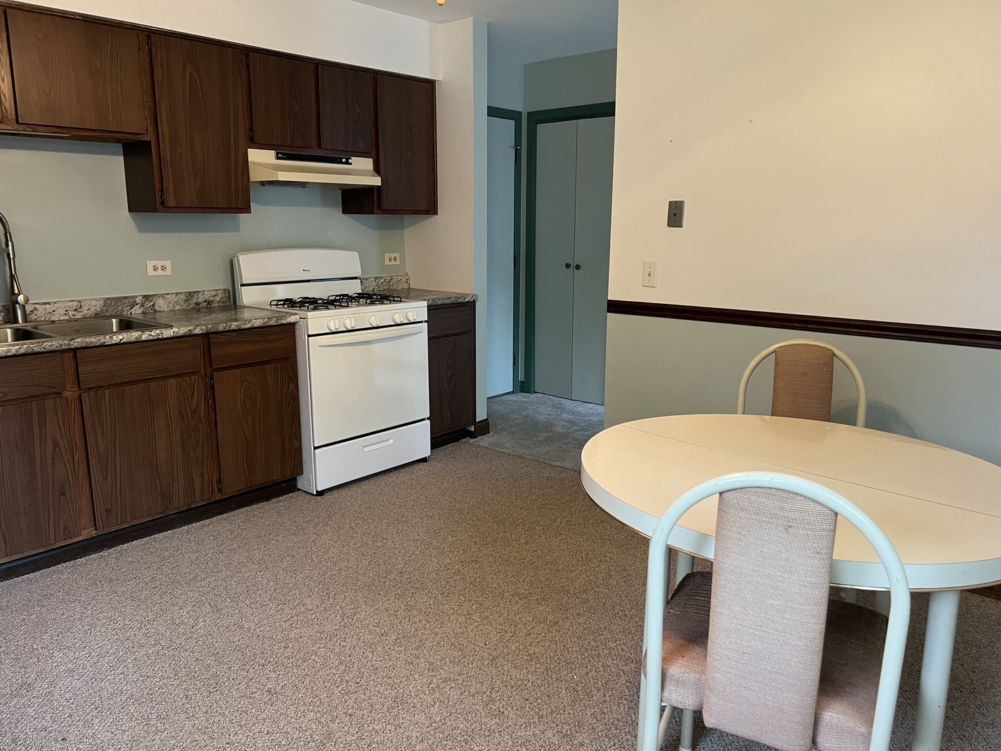 1214 Thomas Drive Woodstock, IL 60098 - Photo 13 of 14 a kitchen with a table chairs sink and cabinets