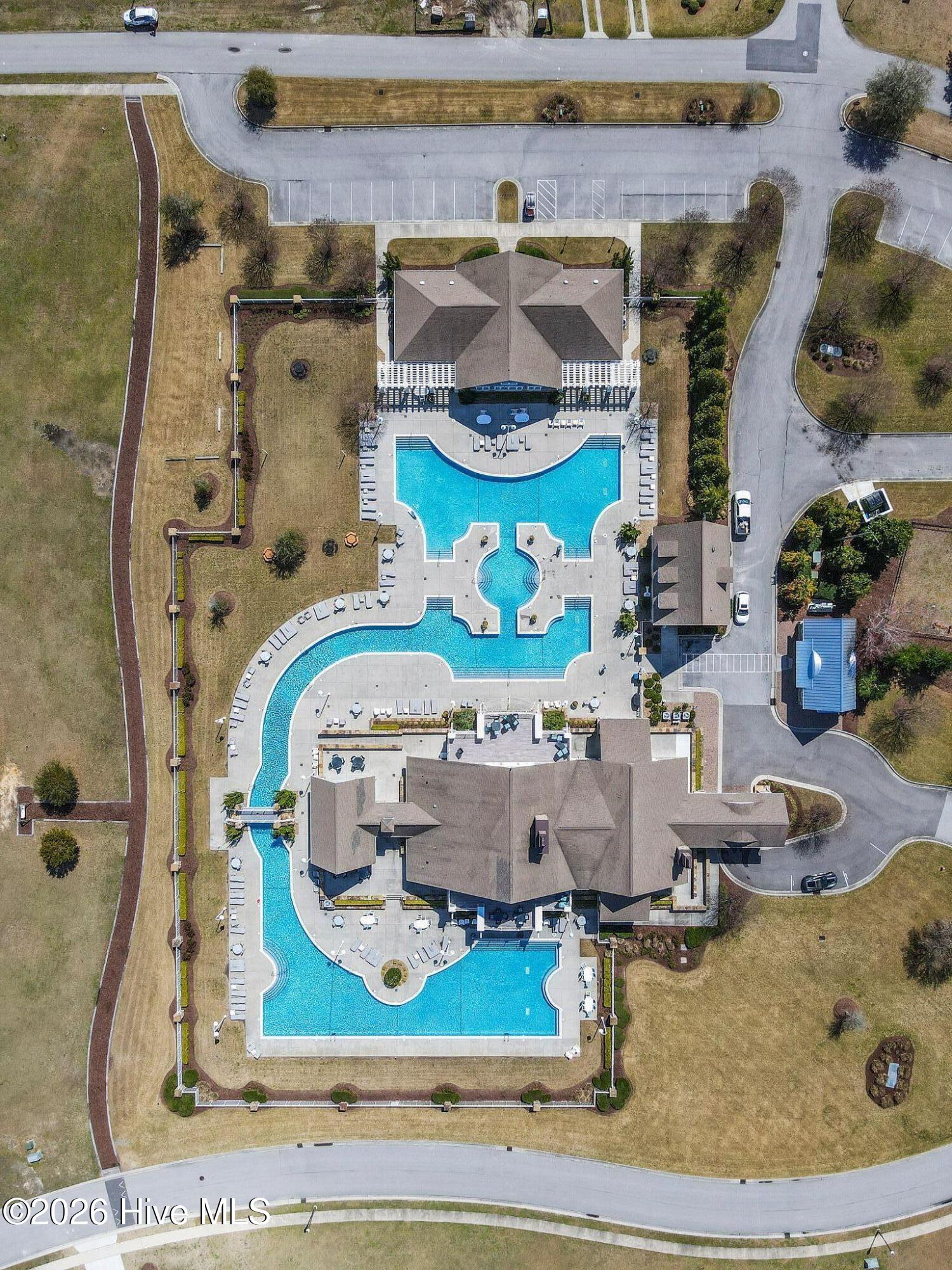 260 Kings Creek Crossing Holly Ridge, NC 28445 - Photo 18 of 37 Clubhouse and Pool Aerial