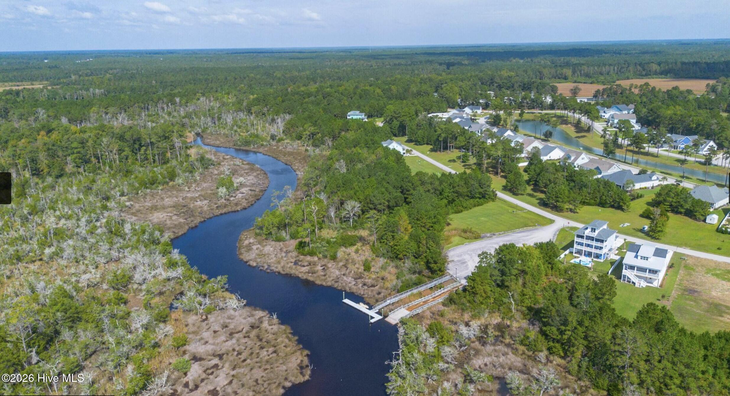260 Kings Creek Crossing Holly Ridge, NC 28445 - Photo 9 of 37 Boat Launch Aerial