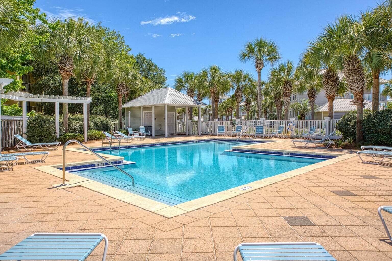 53 Gulfside Way Miramar Beach, FL 32550 - Photo 21 of 34 a view of a swimming pool with an outdoor seating