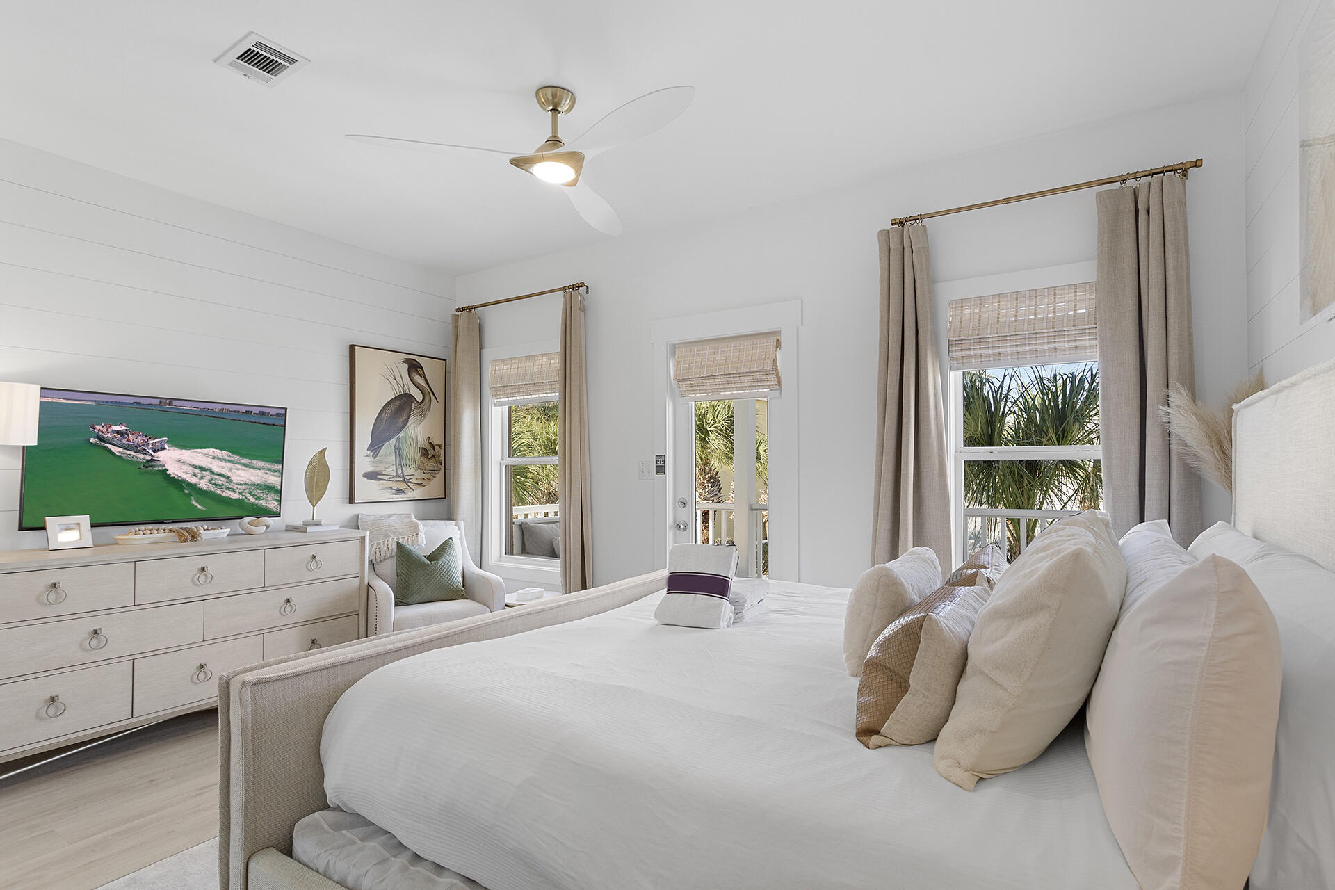 53 Gulfside Way Miramar Beach, FL 32550 - Photo 8 of 34 a bedroom with a bed and a flat screen tv