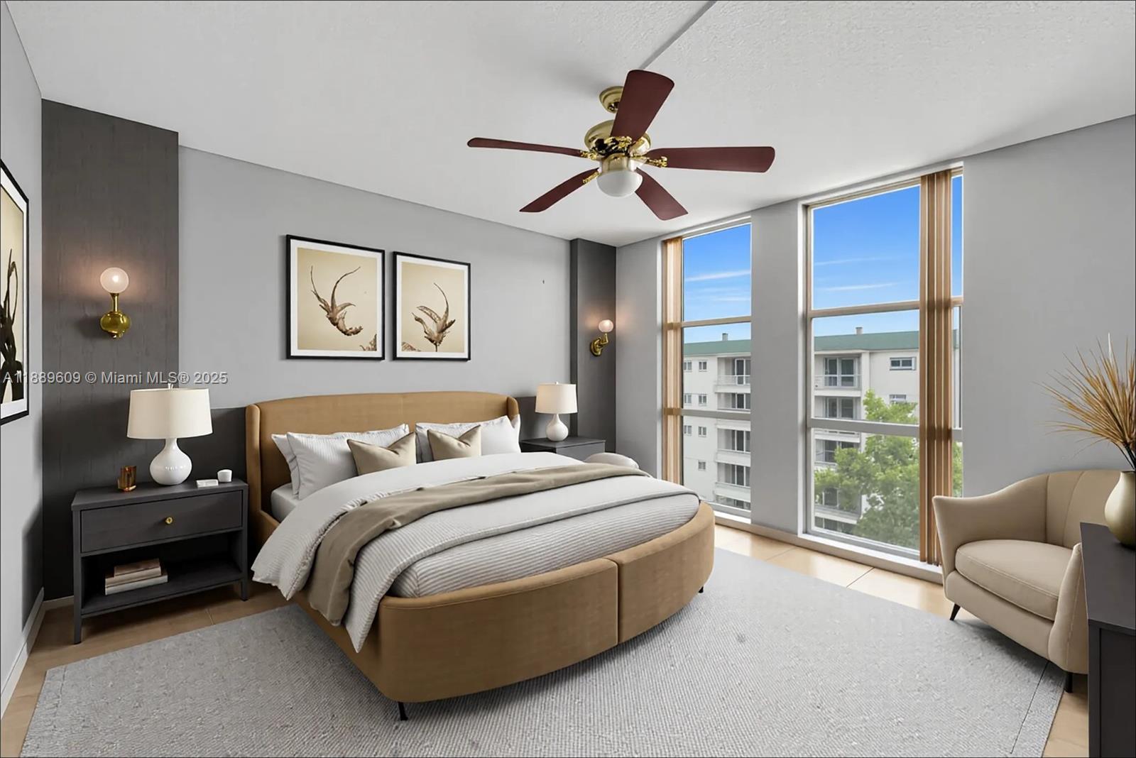 1750 West 46th Street, Unit 544 Hialeah, FL 33012 - Photo 21 of 46 a bedroom with a bed and a large window