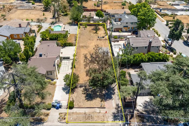 an aerial view of multiple houses