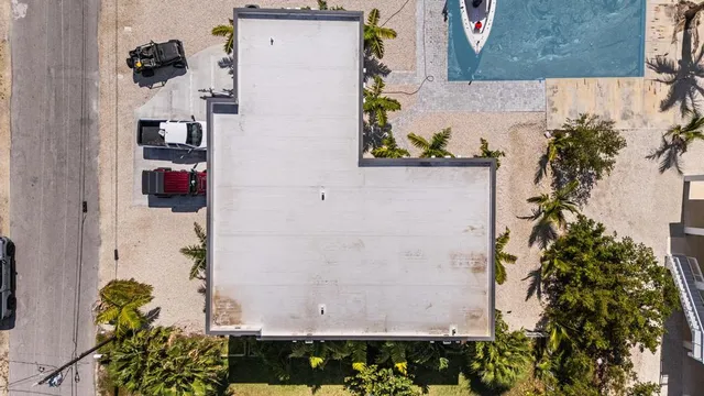 an aerial view of multiple house