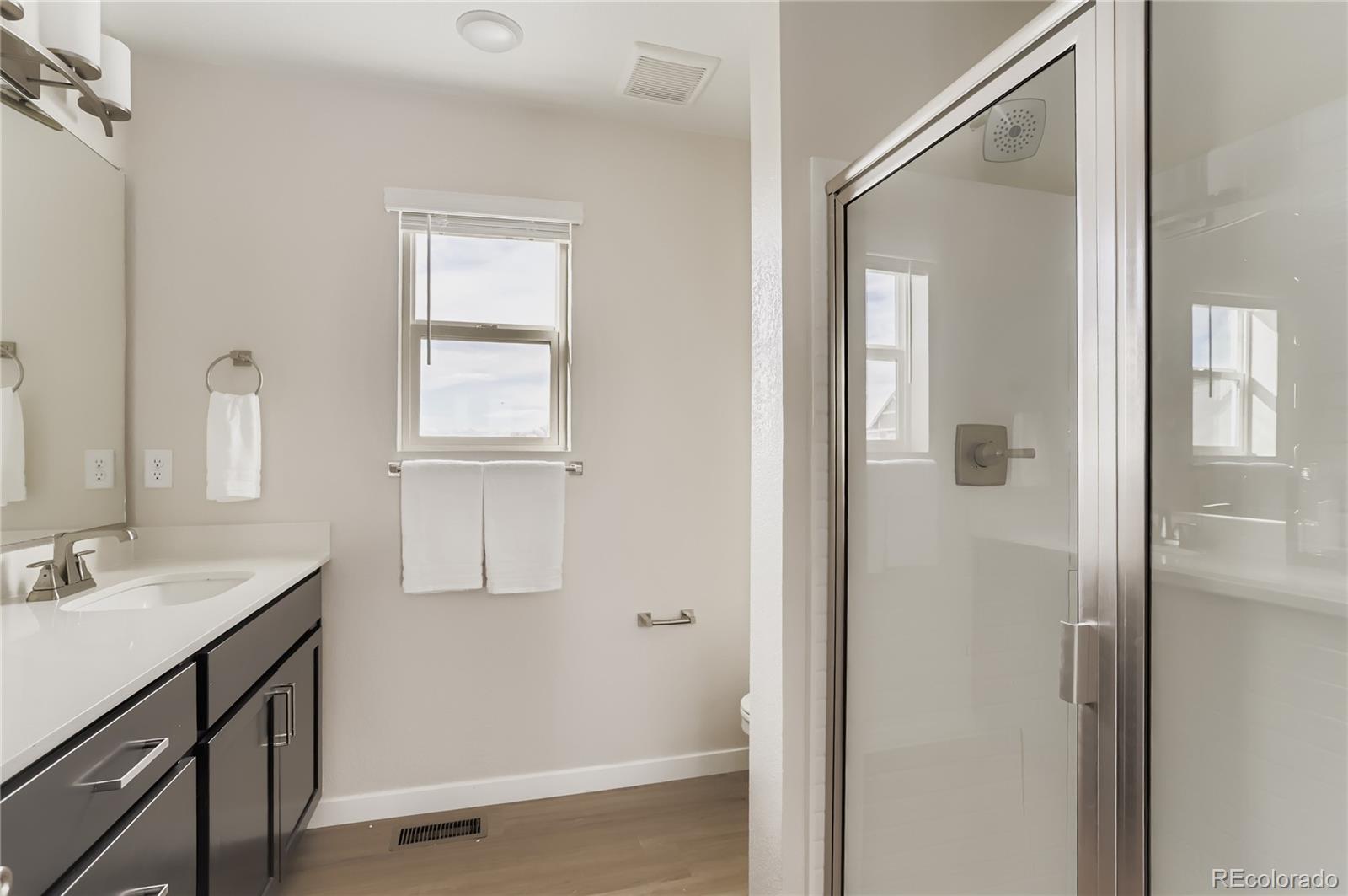13342 Front Porch Firestone, CO 80504 - Photo 17 of 27 a bathroom with a sink and a mirror