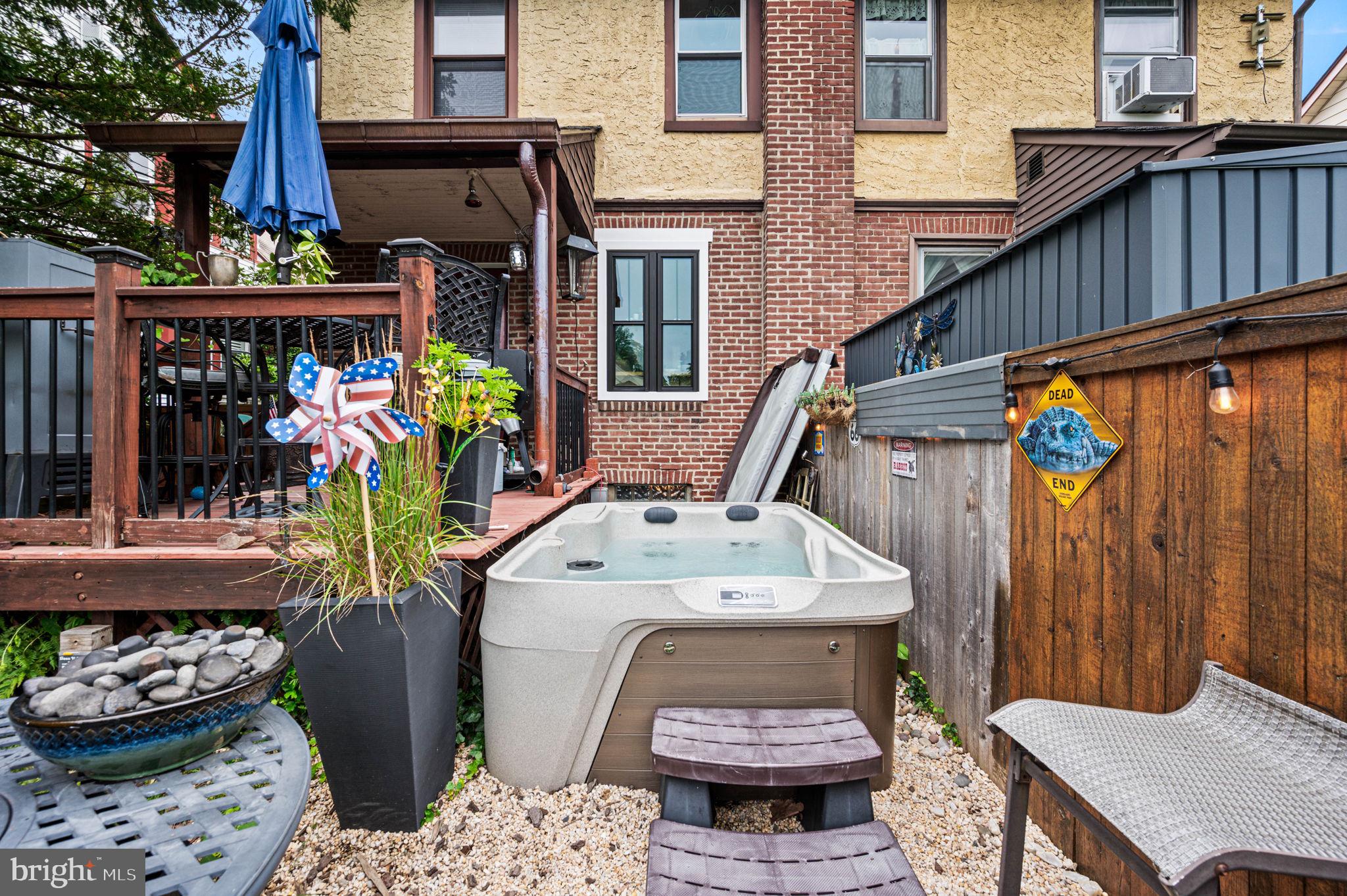 3 Township Line Road Elkins Park, PA 19027 - Photo 38 of 40 Charming backyard retreat with hot tub.