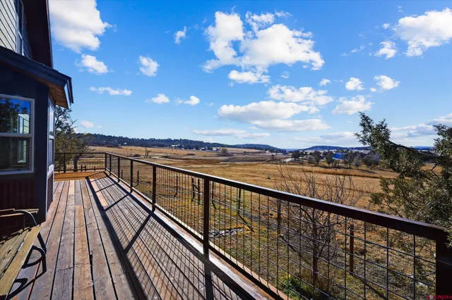a view of city from a balcony