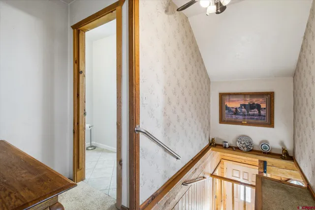 a view of a hallway with a elevator