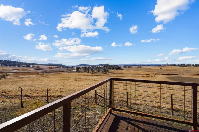 a view of city from a balcony