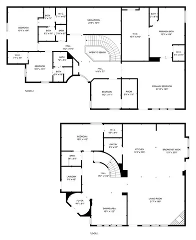 a view of a swimming pool and lounge chairs