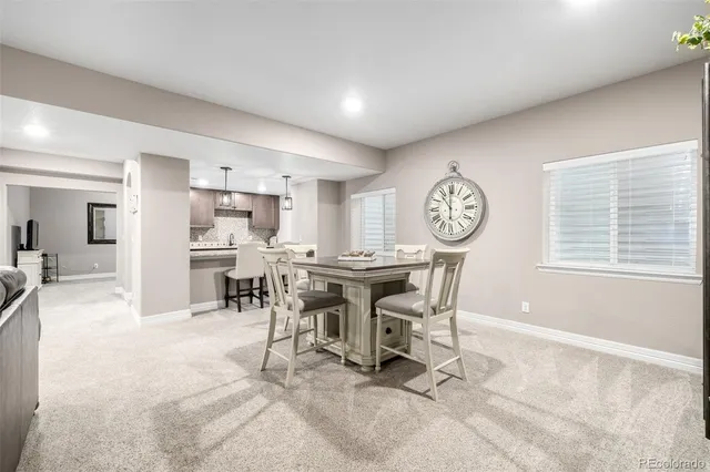 a view of a garage with storage