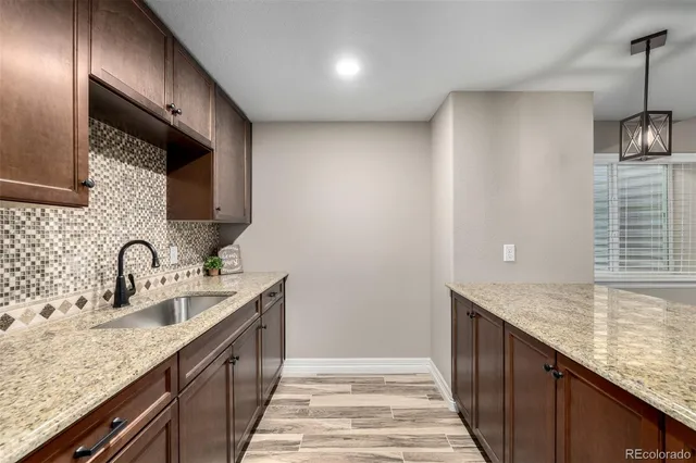 a building view with a garden space