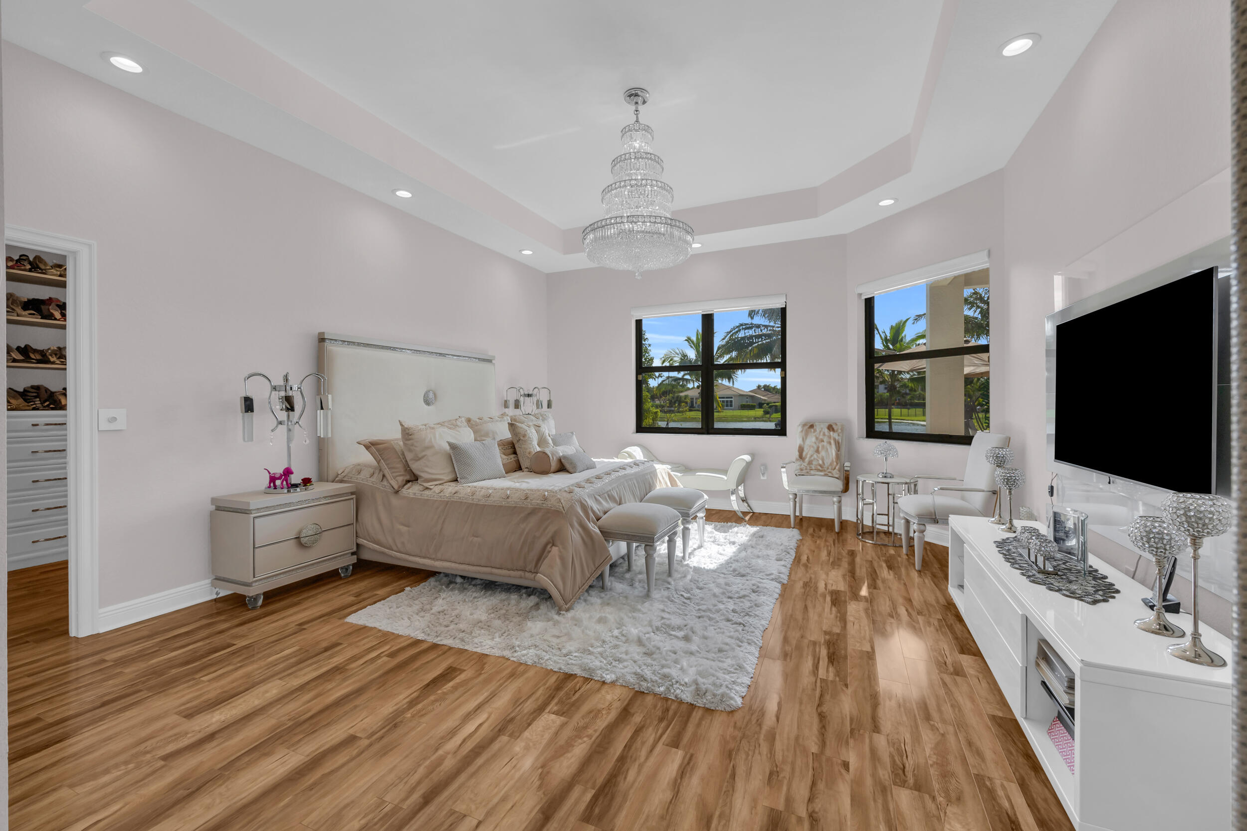 15182 Southwest 35th Street Davie, FL 33331 - Photo 23 of 53 a living room with furniture and a flat screen tv