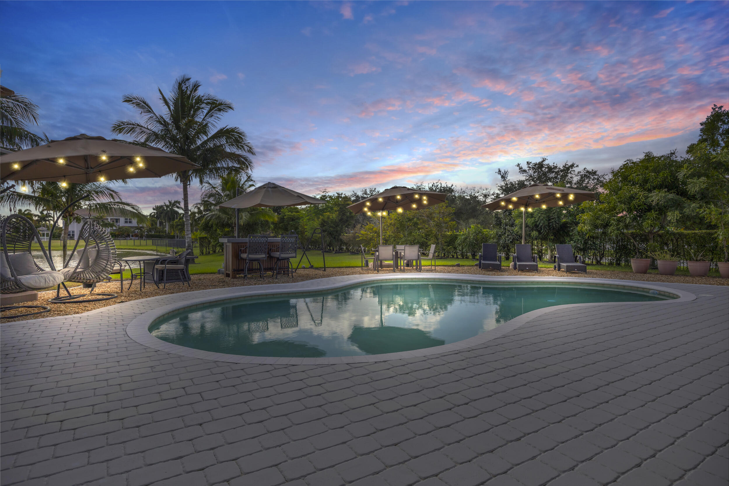 15182 Southwest 35th Street Davie, FL 33331 - Photo 42 of 53 a view of swimming pool from a lake view