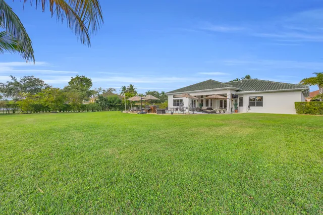 a view of swimming pool with a garden