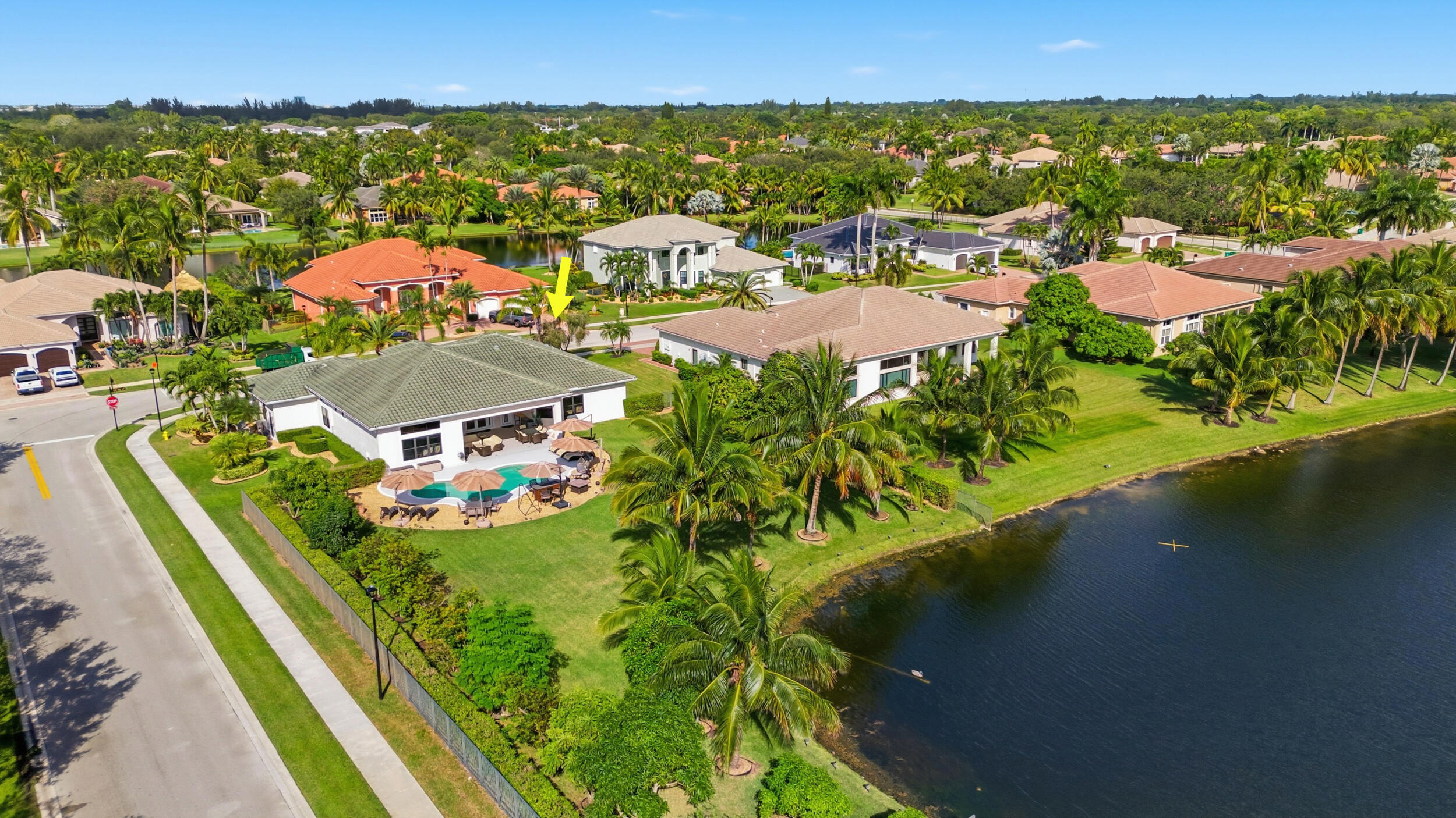 15182 Southwest 35th Street Davie, FL 33331 - Photo 48 of 53 an aerial view of residential houses with outdoor space and lake view
