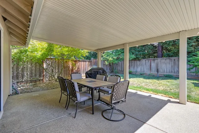 a view of a backyard with a garden