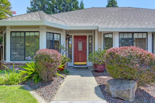 a view of a house with patio