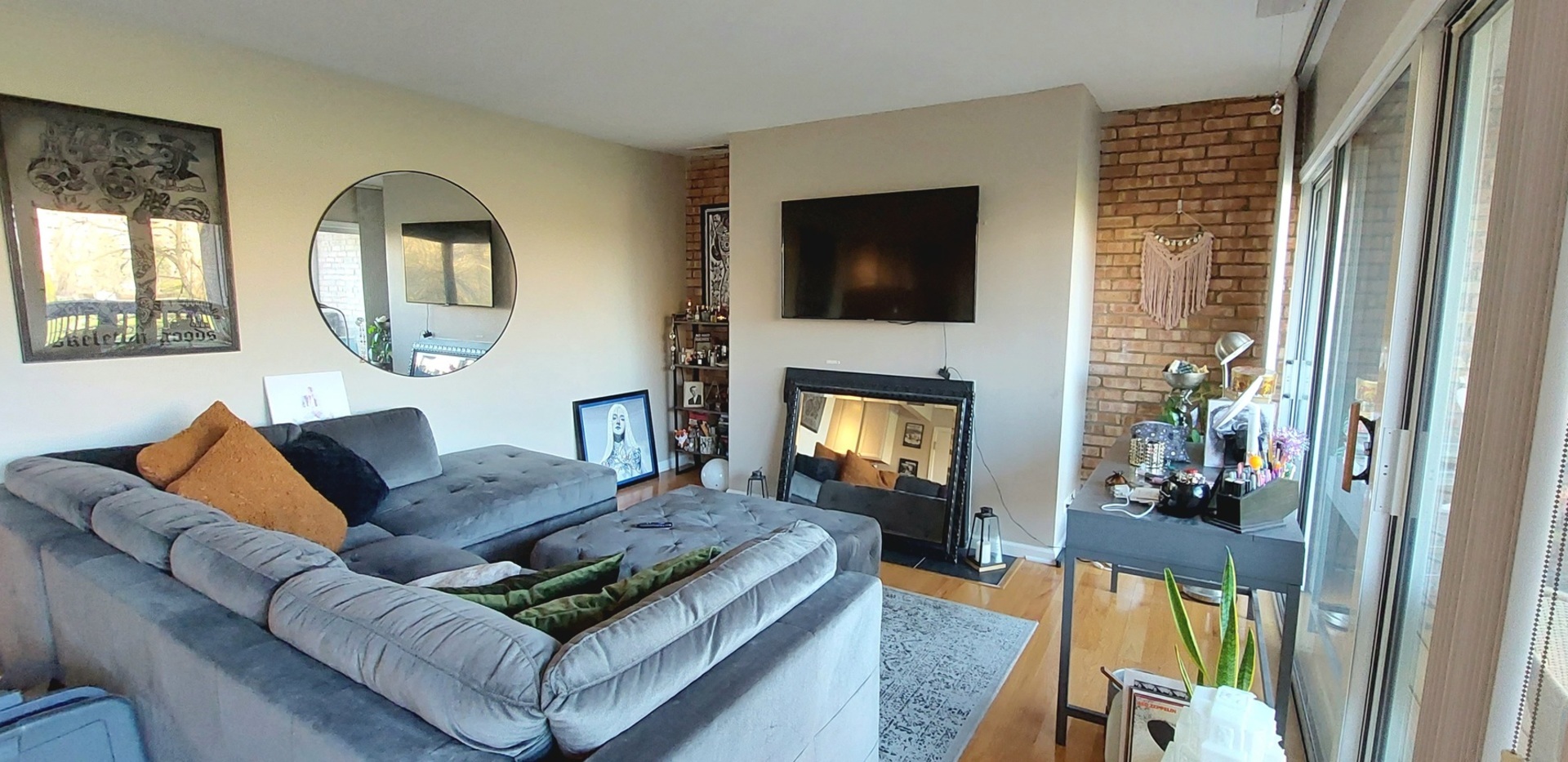 5854 Forest View Road, Unit E Lisle, IL 60532 - Photo 7 of 18 a living room with furniture and a fireplace