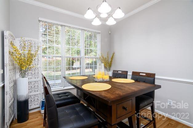 903 Azurine Circle Fort Mill, SC 29708 - Photo 8 of 19 a view of a dining room with furniture and wooden floor