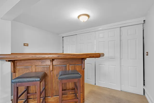 a close view of closet