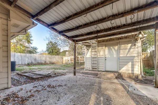 a backyard of a house