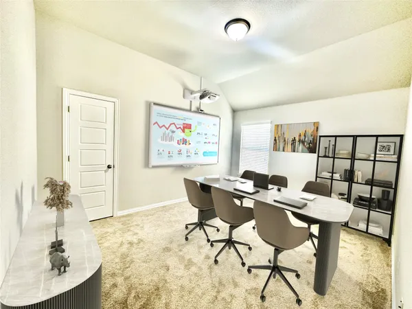 an empty room with a natural light