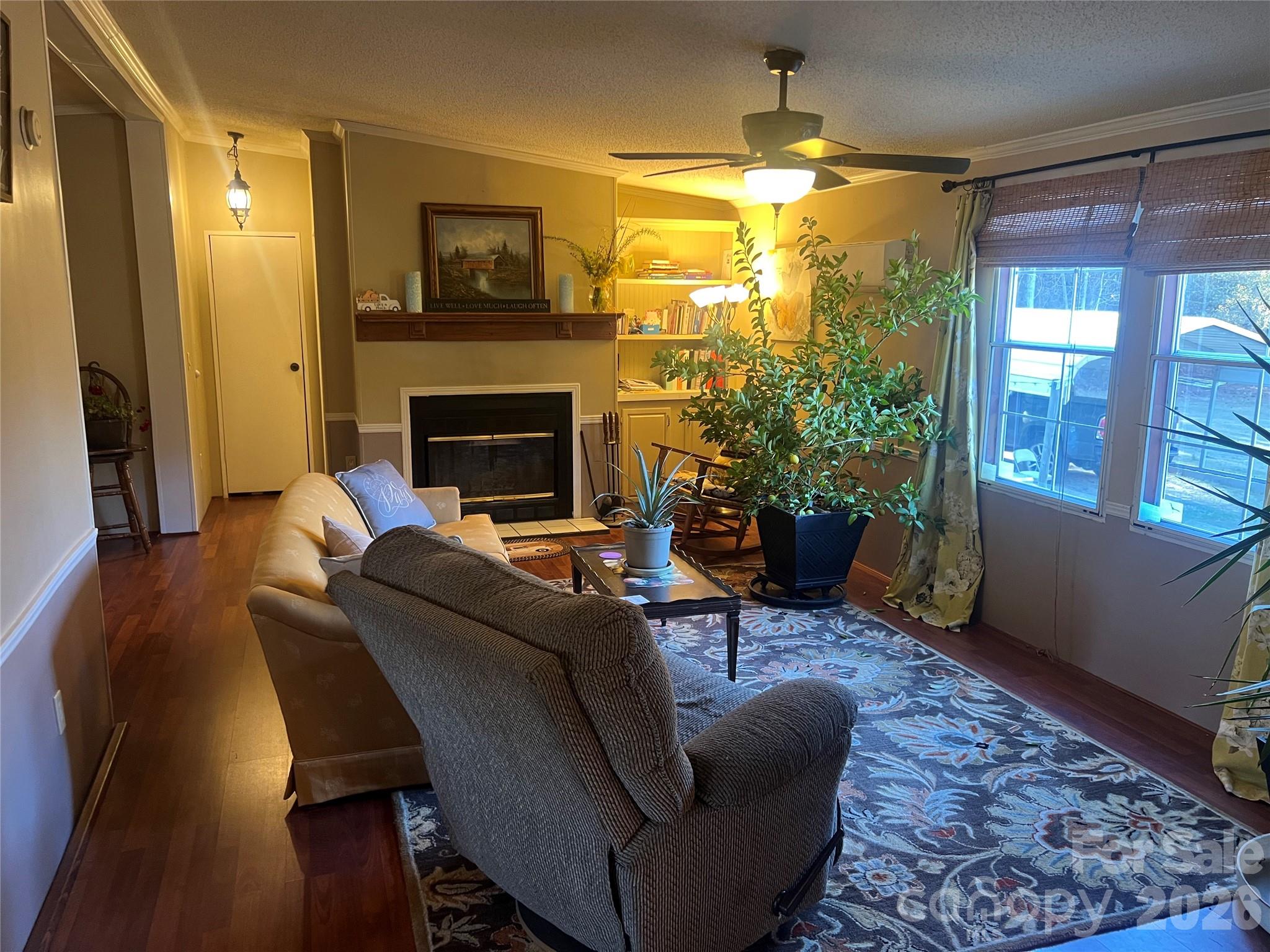2082 Mary D Road, Unit 1 Chesterfield, SC 29709 - Photo 10 of 33 a living room with furniture a fireplace and a potted plant