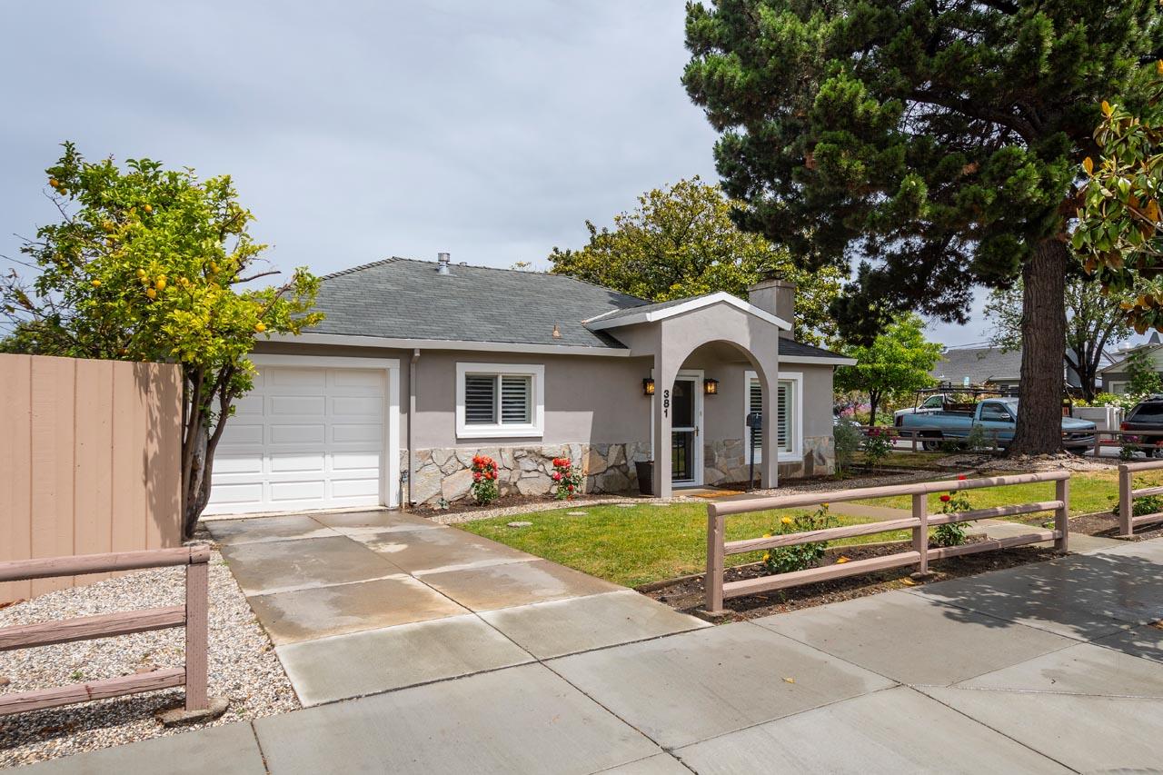 381 Old County Road San Carlos, CA 94070 - Photo 4 of 23 a front view of a house with a yard